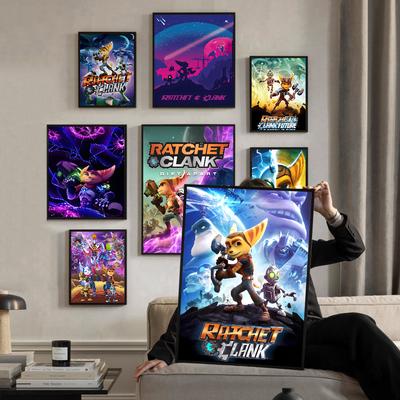 R-Ratchet and Clank Spielklassiker Vintage Poster Vintage Zimmer Home Bar Cafe Dekor Nordische Wohnkultur