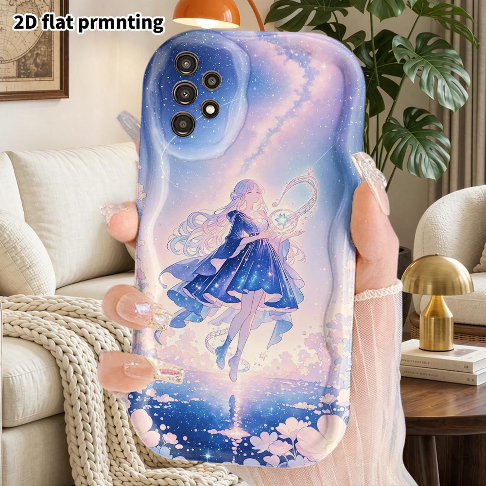 Phone Case: 2D Flat Samsung Galaxy A34 A35 M05 M06 S20 S22 S21 FE Plus 5G Protective Case, Couple Style, Music Girl, Christmas and Halloween Gifts