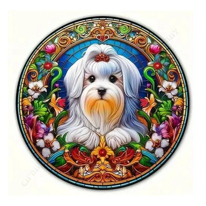 Dog Metal Poster Sign, Vintage Wall Decor 20x20cm