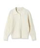 AVANDRESS Lumpy Collar Button Knit Blue