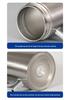 Jiabaiter 304 Stainless Steel Thermos Cup with Handle, Engravable Office or Gift Tea Cup for Men and Women