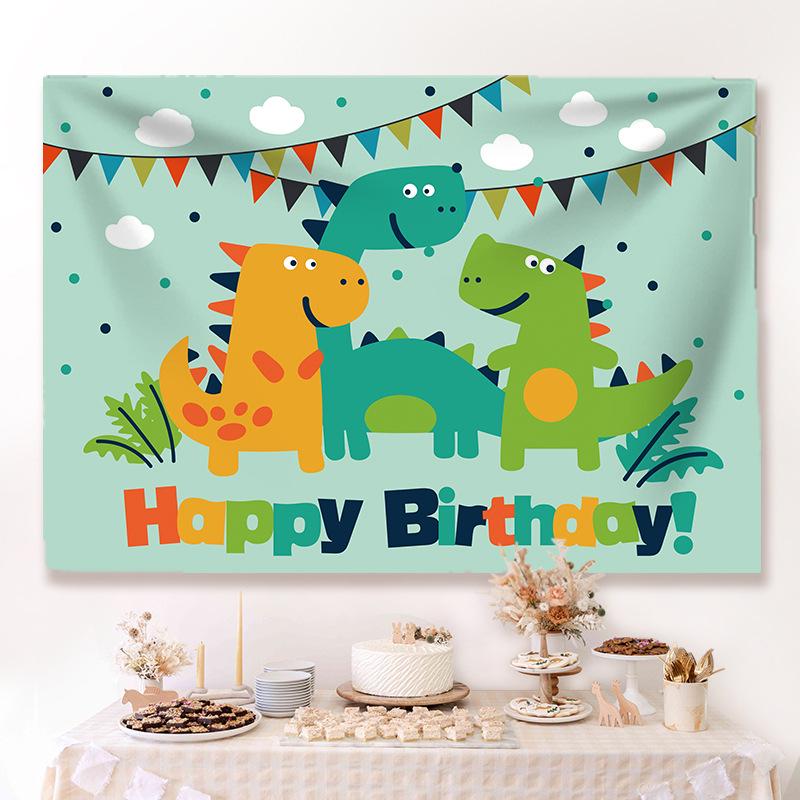 Kids' Birthday Backdrop Curtain - Party Poster Photo Props for a Festive Atmosphere