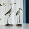 2 st träfiskmåsfigur Kustnära Livslik Havsfågel Skulptur Nautiskt Djur Bordsdekoration för Sovrum Vardagsrum Hemmakontor Skrivbord Hylla