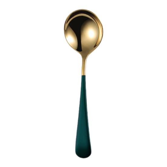 Stainless Steel Dessert Spoon Smooth Modern Spoons Design Coffee Soup Edge Kids Rust-Proof Dishwasher