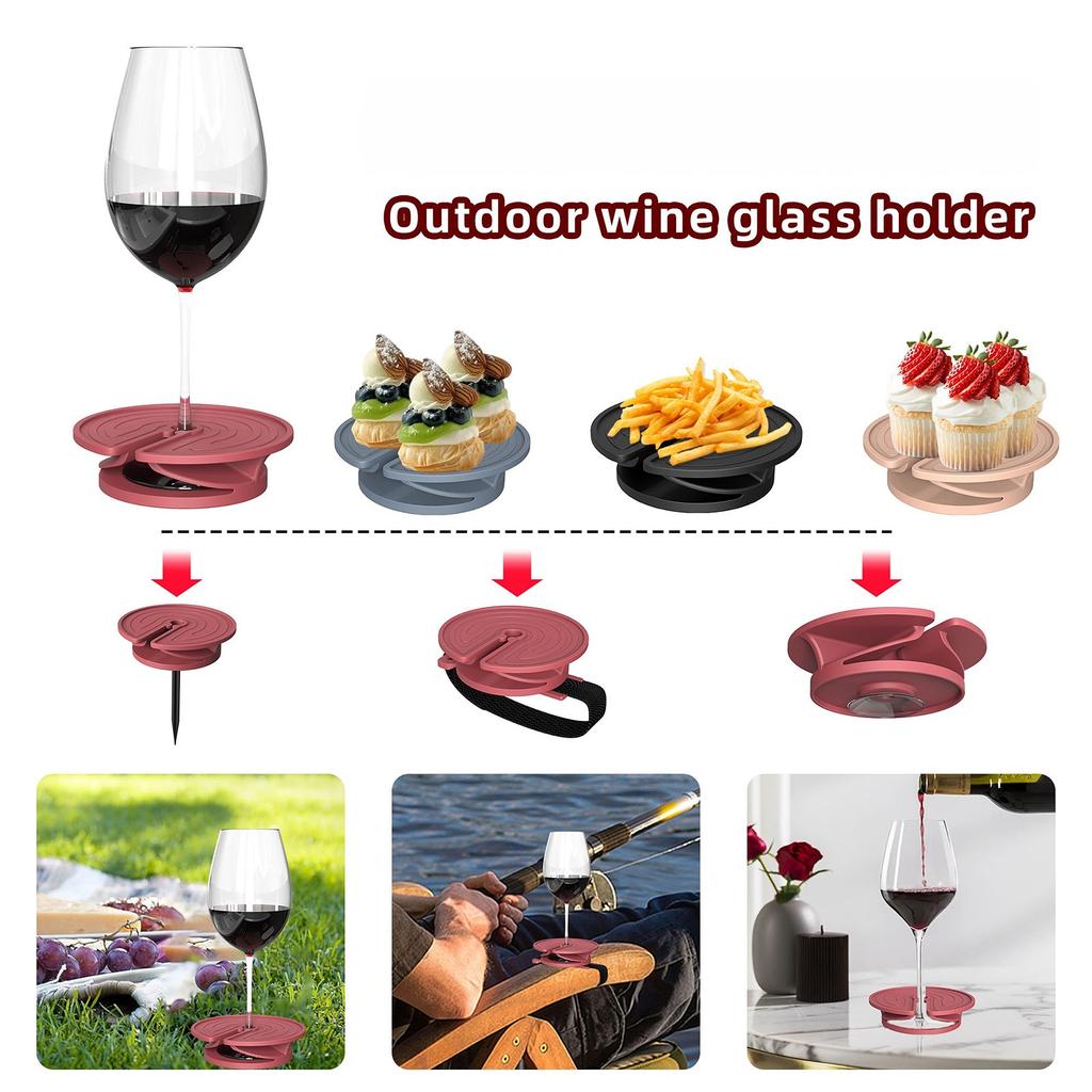 Outdoor Fixed Red Wine Glass Holder Yacht Fishing Sucker Wine Glass Holder Out Of Support.