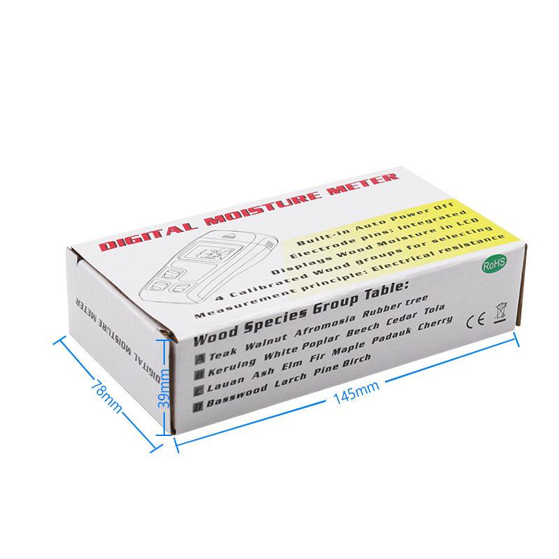 Wood Moisture Tester Meter for Flooring, Cardboard & Hygrometer Dampness Measurement