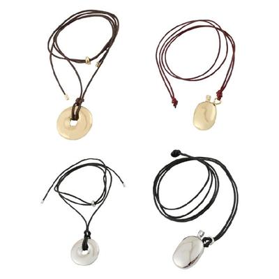 Contemporary Long Necklace Wine Bottle Pendant Necklace Peace Buckle Neck Jewelry Alloy Texture for Various Occasion