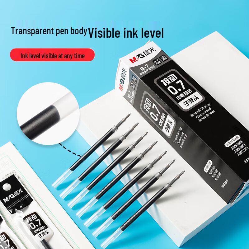 M&G 0.7mm Retractable Quick-Dry Gel Pen Refills