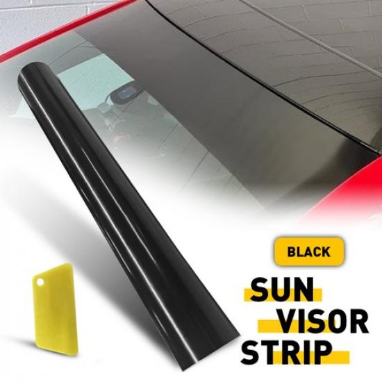 Universal Black Banner Vinyl Windshield Decal Sun Strip US