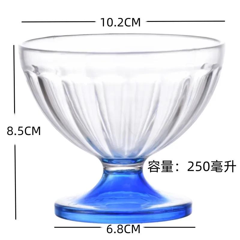 Transparente Salatteller 250ml Klare Kunststoff-Salatschale Für Dessert Shake Kelchglas Geprägter Eisbecher Zuhause