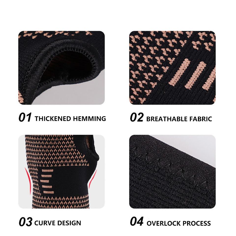 Loogdeel Copper Infused Wrist Support Sleeves for Injury Recovery Arthritis Relief Left Right Hand 1 Pcs