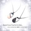 [Petit Jewel YU-NA] Pair Necklaces, Set of 2, Stainless Steel 316L, Men's & Women's, Couple Gift, Anniversary, Christmas, SECRET I LOVE YOU