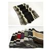 Tassel Woolen Yarn Thick Men Scarf Winter Striped Contrast Color Warm Knitting Scarf Costume Accessories