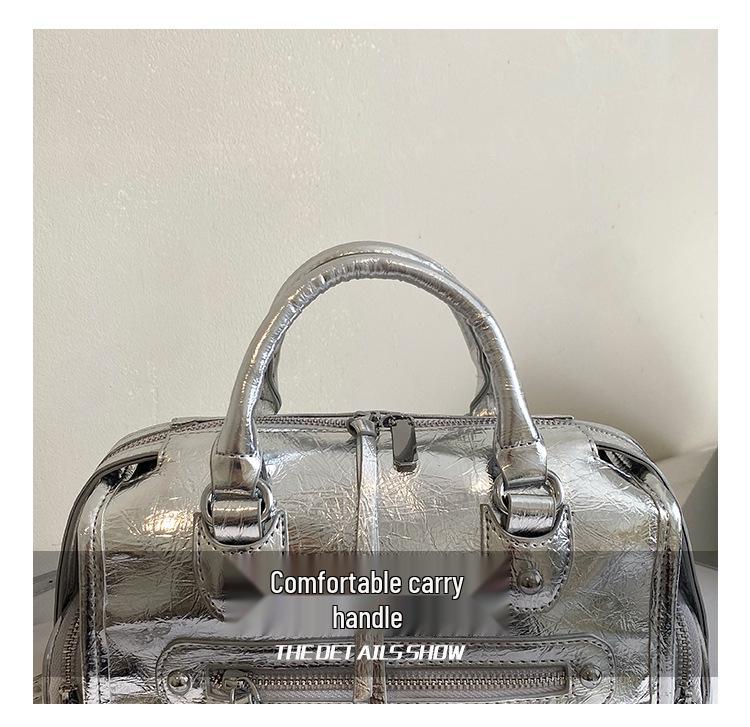 Motorcycle Style Crossbody Bag: Niche Design with High-End Luxury Feel