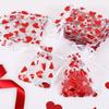 100 Pezzi Sacchetti in Organza a Forma di Cuore Rosso Matrimonio San Valentino Regalo Sacchetto con Coulisse per Caramelle Sacchetti Esposizione Gioielli Decorazione Festa di Compleanno