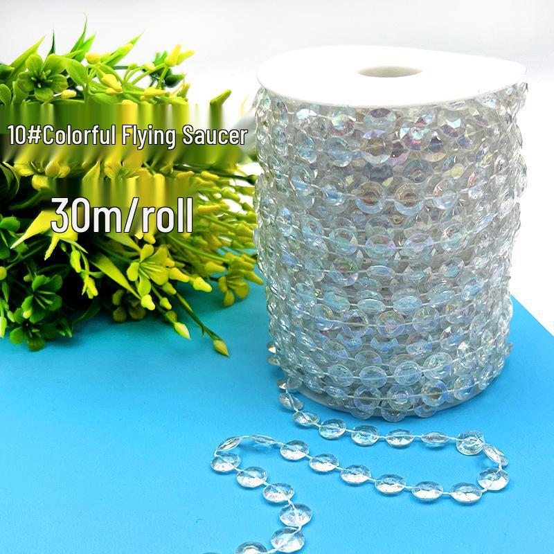 ABS Faux Pearl Beaded Chain - 8MM DIY Wedding & Festive Decor Accessories