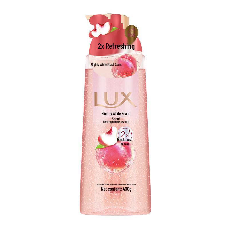 Lux White Peach Bubble Shower Gel