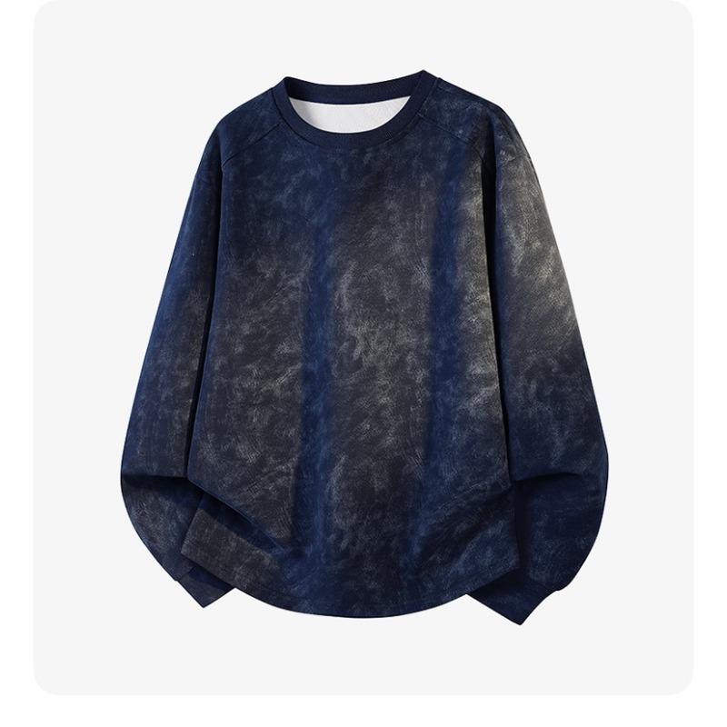 Men S Vintage Loose Fit Crew Neck Long Sleeve Sweatshirt For Teens