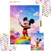 Diamond Painting Kit Mickey Mouse Magic Rainbow Room Wall Decor Handmade Art Gift