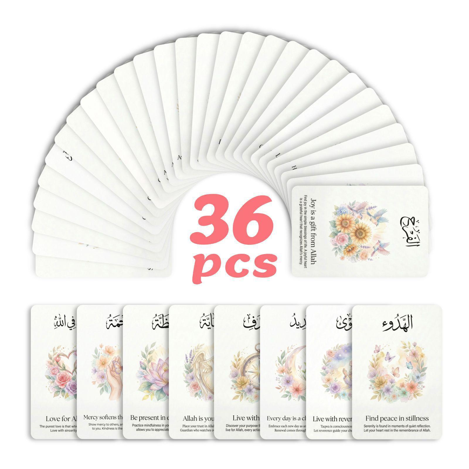 

36 Angel Blessings Warm Treatment Theme Cards English Inspirational Quotes Greeting Cards Postcards RXHB0141