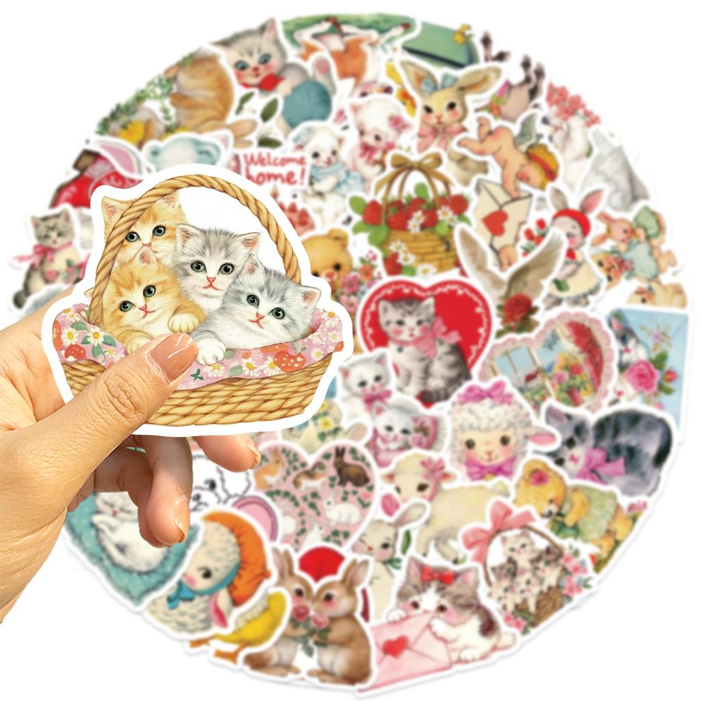 50 Kreskówkowych Różowych Dziewczęcych Naklejek Doodles Misia Udekoruj Gitarę Notatnik Walizkę DIY Wodoodporne