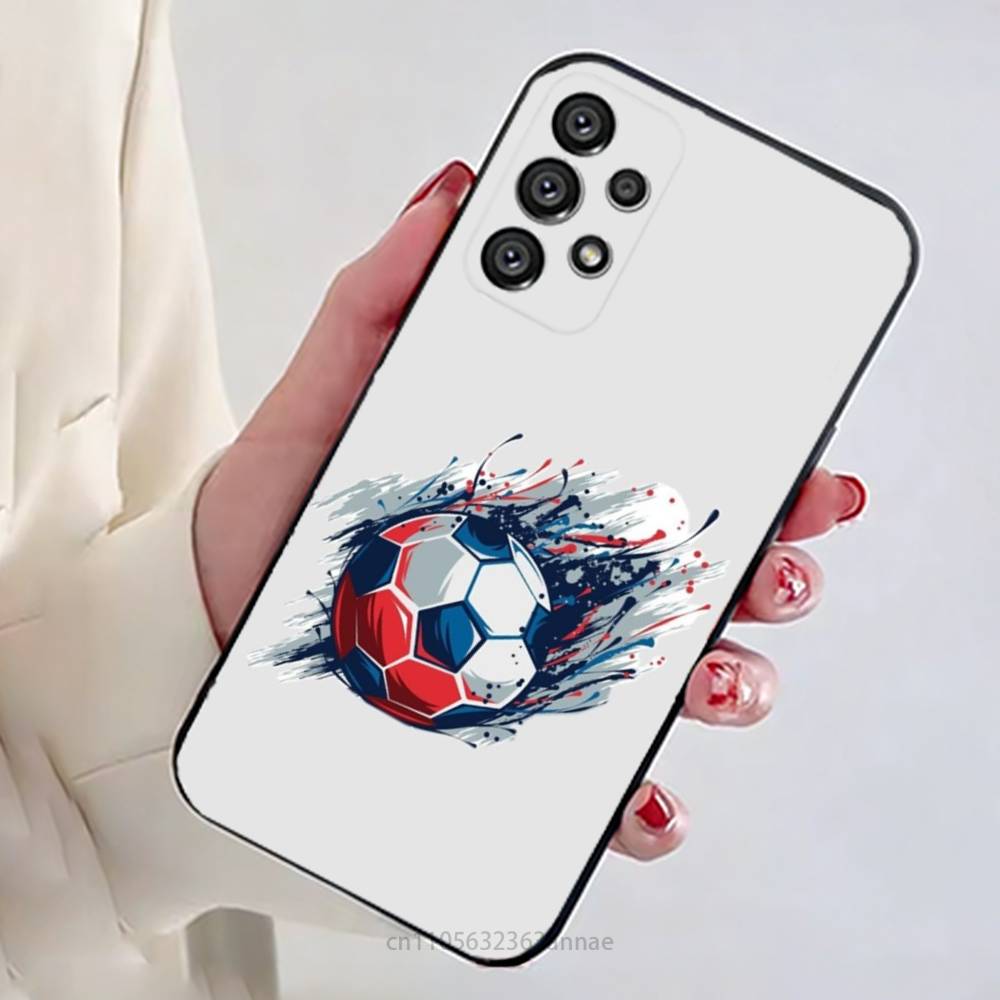 

Fire Football Soccer ball Phone Case For Samsung Galaxy A13,21s,22,31,32,52,53,71,80,A91 Soft Black Shell Samsung A30