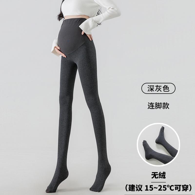 Pregnant Women Stepping Leggings Spring and Autumn Thermal Pantyhose Outer Wear Leggings Autumn Velvet Thickened Stockings with Socks