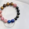 Natural Lapis Lazuli Mahogany Pattern Tiger Eye Stone Obsidian Design Bracelet Bracelet