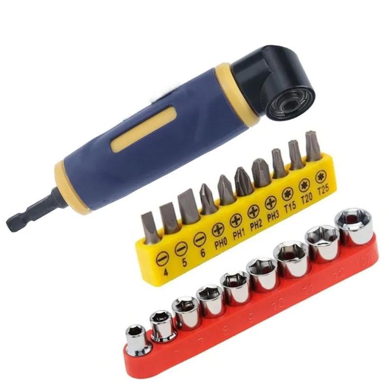 

Pack Of 3 Right Angled Screwdriver Bit With Ergonomic ABS Handle Suitable For Tight Space Easy Access To Difficult Areas 1