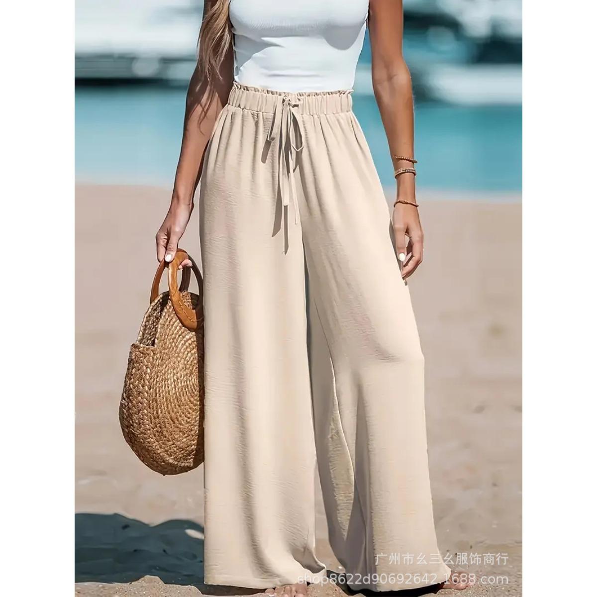 

Женские брюки Four Seasons, повседневные удобные широкие свободные повседневные модные брюки M абрикосовый