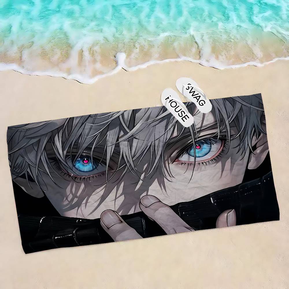S-Satoru G-Gojo Anime Microfiber Beach Towel Absorbent Quick dry Soft Yoga Swimming Resort Mountain Climbing Towel