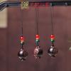 Pomegranate Flower Rosewood Pendant Keychain & Phone Strap Accessory