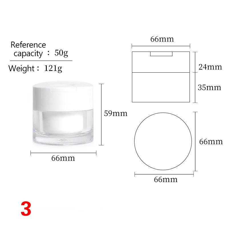 1Pcs Plastic Cream Jar With White Liner Cream /Lotion Bottle Cosmetic Container Refillable Bottles With Spoon