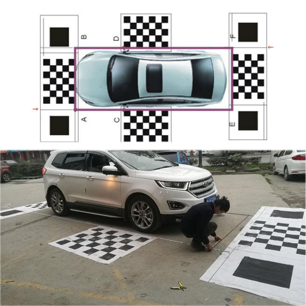 Samochodowa panoramiczna 3D 2D Ściereczka do kalibracji System widoku z lotu ptaka 360 stopni Ściereczka do debugowania Specjalna 4 sztuki/zestaw