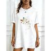 Oversized T Shirt Dress Black Colorful Butterflies Print Casual Wear For Women Summer Outfit Street Style Fashion