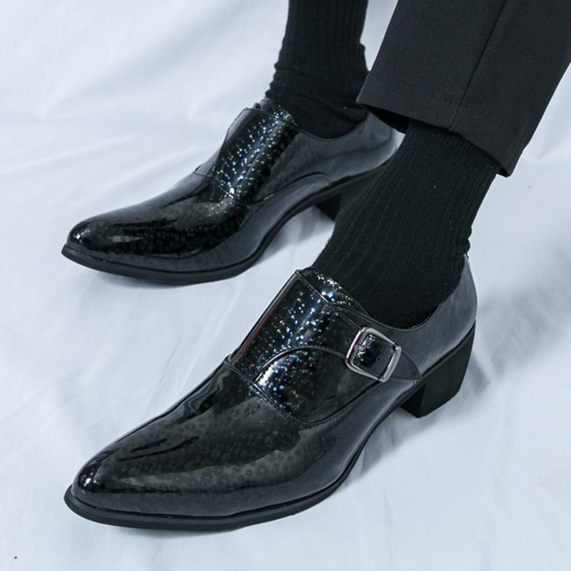 Fashion New Fashion Blue Gold Silp On Monk Strap Shoes For Men Casual Comfort Loafers Formal Dress Wedding Footwear Zapatillas Hombre