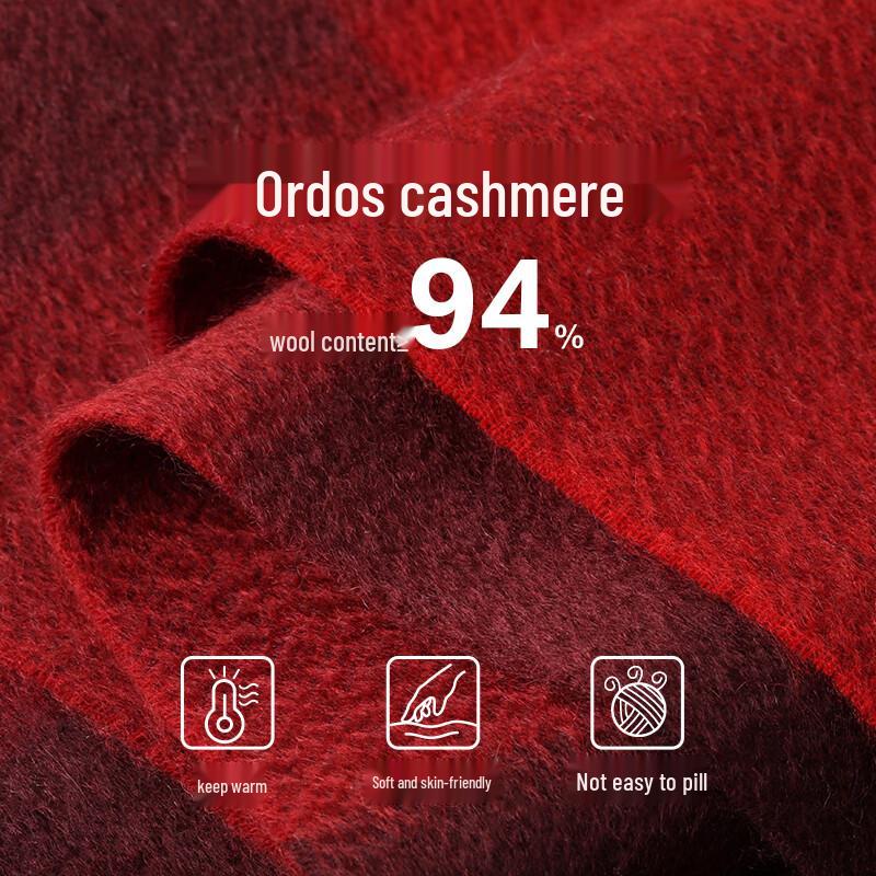 Hengyuanxiang Women's Autumn/Winter Plaid Cashmere Scarf