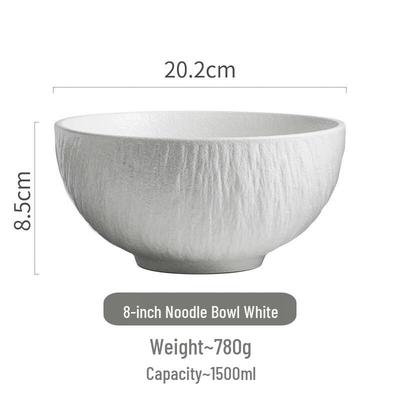 Stone Pattern Ceramic Noodle Bowl
