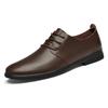 Genuine Leather Mens Oxford Shoes Comfortable Formal Dress Footwear Leisure Walk Casual Shoes Lace-Up Male Derby Shoes