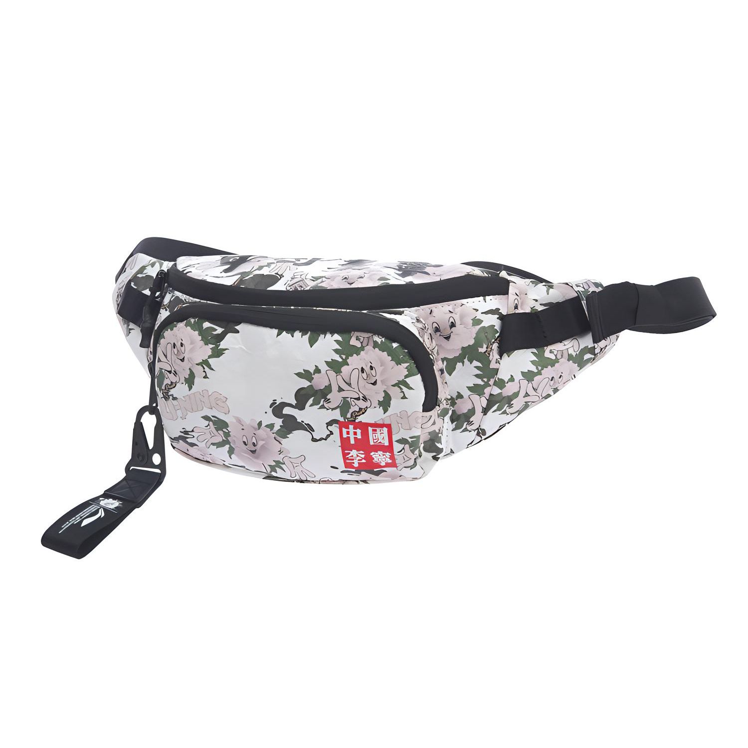 

Li Ning X Og Slick Коллаборация Уличный Стиль Граффити Чернильная Пион Полиэтилен Сумка На Грудь Унисекс Белый Зеленый ABLQ308-1 White Green