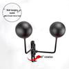 Double-Ball Wall Mount Helmet & Hat Display Stand