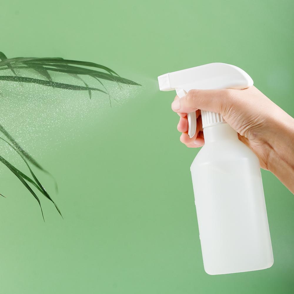 1pc 350ml Or 500ml Empty White Spray Bottles White Refillable Reusable Cleaning Sprayer Hand Press Spray Container Opaque Empty