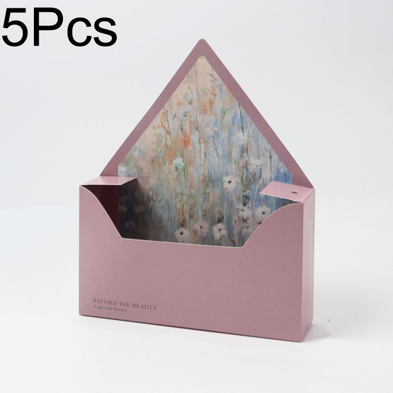 5 st Tryckt Miljövänlig Blomlåda DIY Papperspresentkuvert Kuvert Presentförpackning Bukettinslagning