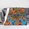 Stardew Valley Flussufer-Farm Gestrickte Decken Cartoon Anime Flanell Überwurfdecken Bettwäsche Sofa Personalisiert Warme Tagesdecke