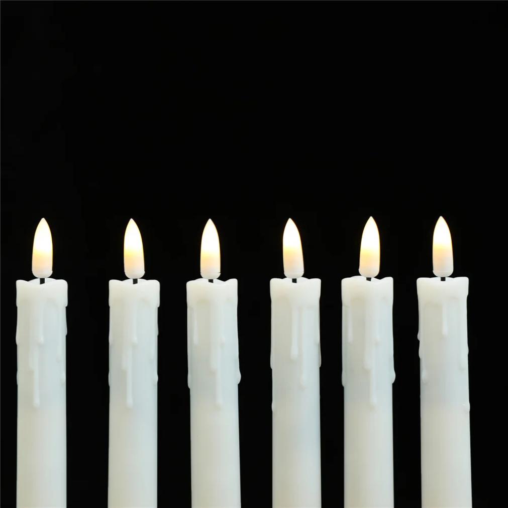 7 Inch Pack of 3 Remote Control LED Decorative Candle Light,Battery Operated Flameless Electronic Wedding Candles With Timer