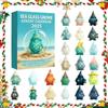 24 Day Xmas Ornaments Calendar 24 Days Of Festive Sea Glass Gnome Surprises Office Desk Holiday Accents