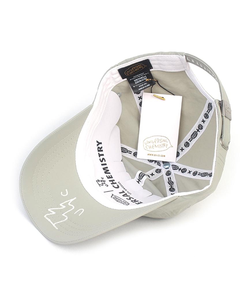 Yunibeosyeolkemiseuteuli Big Logo Nylon Pastel Beige Ballcap Nylon Ballcap