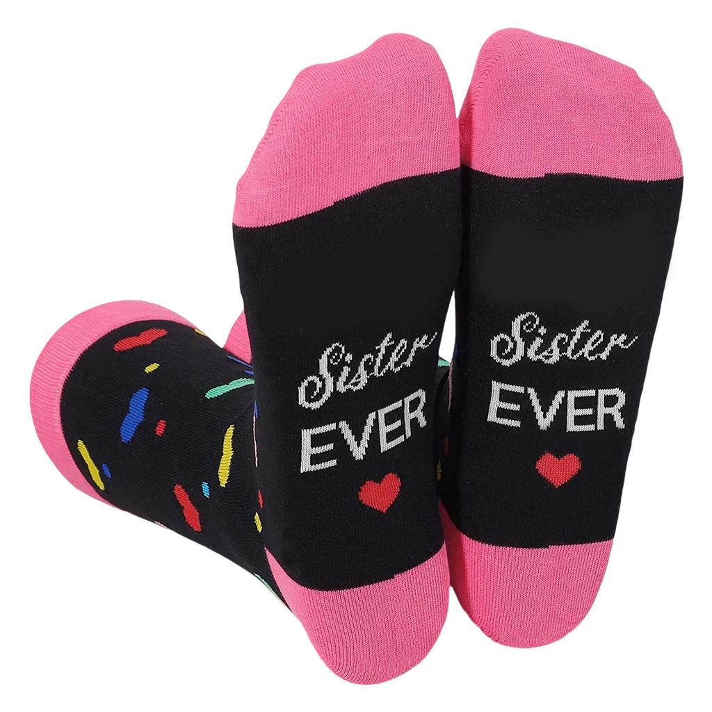 Festives Best Ever Themed Cotton Socks for Women Men Funny Crew Socks For Christmas Birthday Holiday Family Gifting