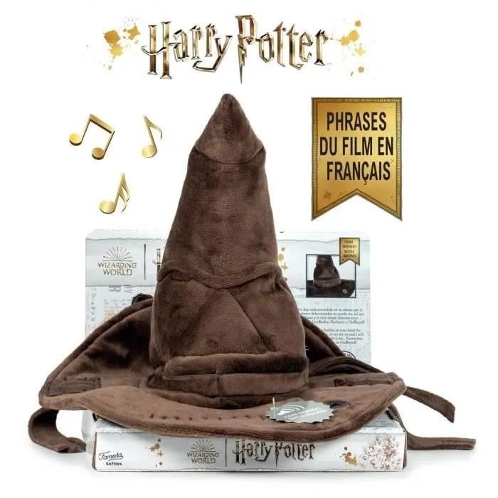 HARRY POTTER Choixpeau 24 Cm, Peluche Électronique, Parlante Avec La Voix Française, Licence Officielle, Dès 0 An, HRR17