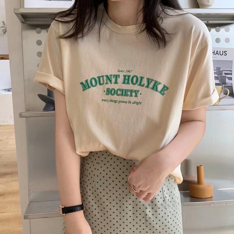 

Свободная Оверсайз Розовая футболка ort Sve Женская Футболка Гонконгский Уличный Faion Повседневная Хлопковая с Круглым Вырезом Летний Топ с Принтом 4XL